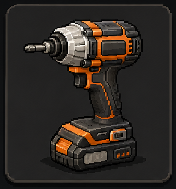 インパクトドライバー「衝撃締結銃」のドット絵