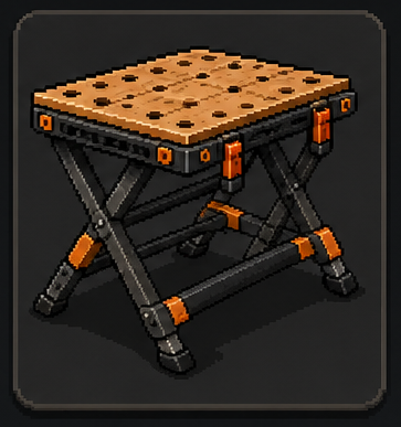 作業台「仮設工作架台」のドット絵